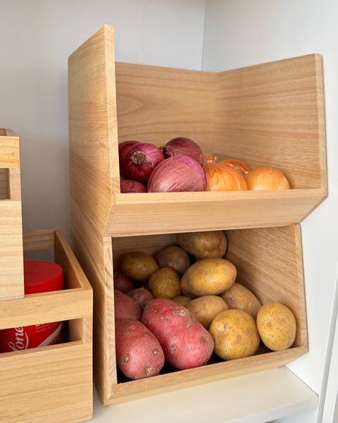 Wooden stacking bin - Joelle