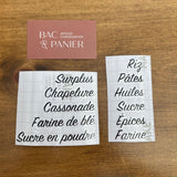 Étiquette Garde-Manger - A - Bac & Panier