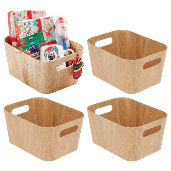 Wood effect basket - Nicole