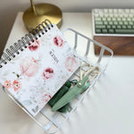 Panier rangement metal blanc bureau