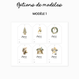 Étiquettes pour cadeaux de Noël (Lot de 24)