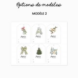 Étiquettes pour cadeaux de Noël (Lot de 24)