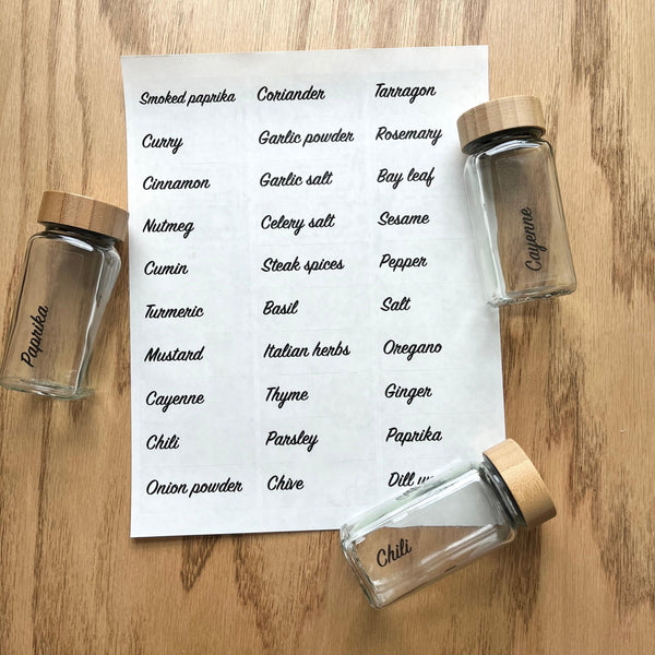 Set of labels for spices - Marie